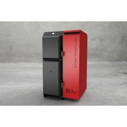 Granulu katls Thermoflux Peeling Maxi 20 ar granulu tvertni 135 kg Kreisā Puse 20kW