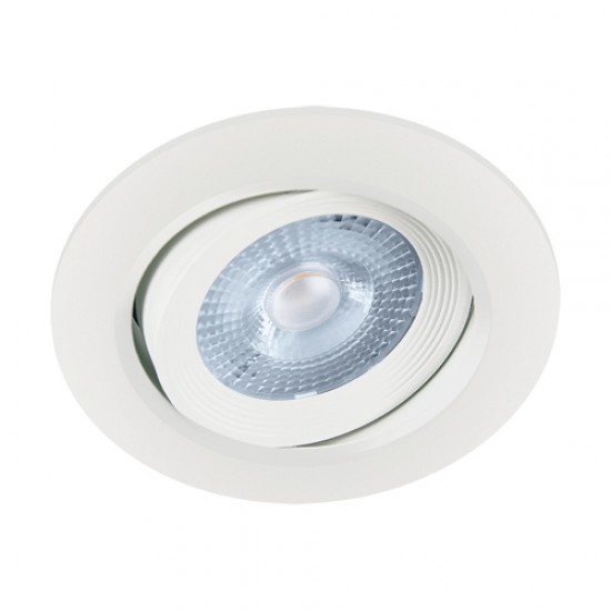 Griestu apgaismojuma punkta SMD LED armatūra 230V, 5 W, 520 lm, Krāsa: balta, Gaismas krāsa: silti balta