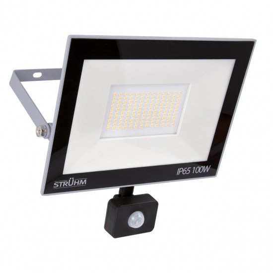 SMD LED prožektors ar kustības sensoru 230V, 100 W, 8380 lm, pelēka