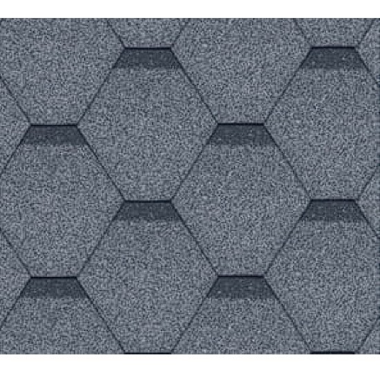 Mida Rock Hexagonal Bitumena šindelis 3m2 Pelēks