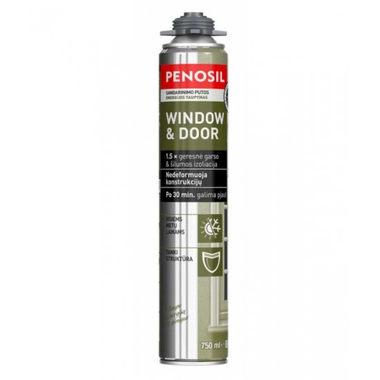 Penosil Window & Door Elastic Elastīgas logu un durvju montāžas putas 750ml