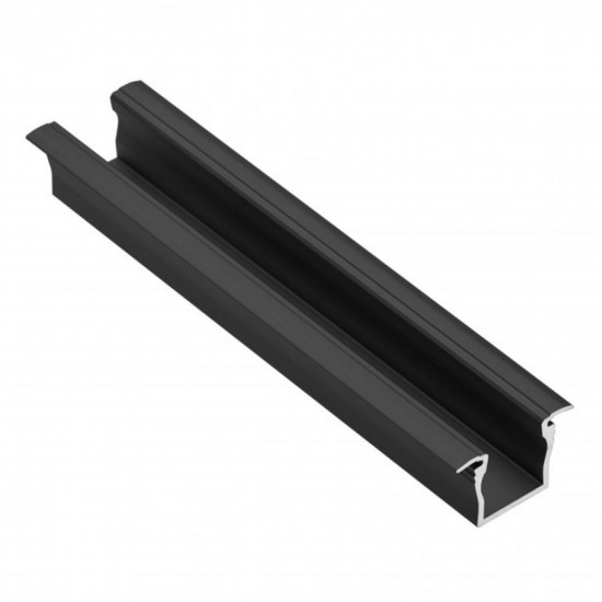 Alumīnija profils LED lentei, GLAX MINI mortise High 12.5mm, 2m, matēts melns PA-GLAXMW-AL-20M GTV