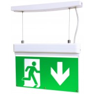 LED avārijas izejas zīme 2,2 W, IP20, 4 uzstādīšanas veidi, 2,2 W,   230 V ~ 50 Hz, IP 65, darba ilgums 3 h