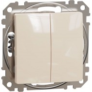 Slēdzis 1+1, 10AX bēšs Sedna Design