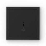 043-606 ADRIA кнопка звонка с подсветкой 10A, 250V~, чёрная