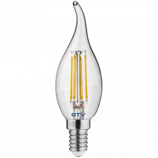 LED lampa C35L, FILAMENT, E14, 4 W, 440 Lm, 4000K, 220-240V, 360° LD-C35FL4-40L GTV