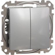 2-кл. выключатель 10AX алюминий Sedna Design