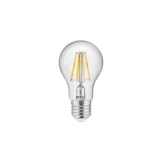 LED spuldze A60, FILAMENT, 4000K, E27, 8.0W, AC220-240V, 360°, 880lm, 70mA LD-A60FLE8-40 GTV