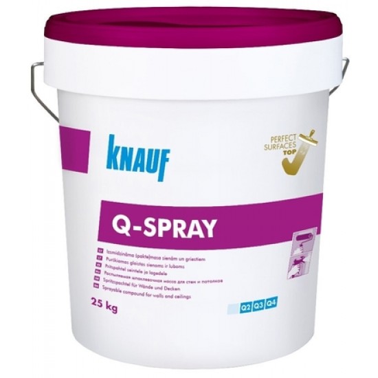 Knauf Q-Spray gatavā špakteļmasa sienām un griestiem, 25kg