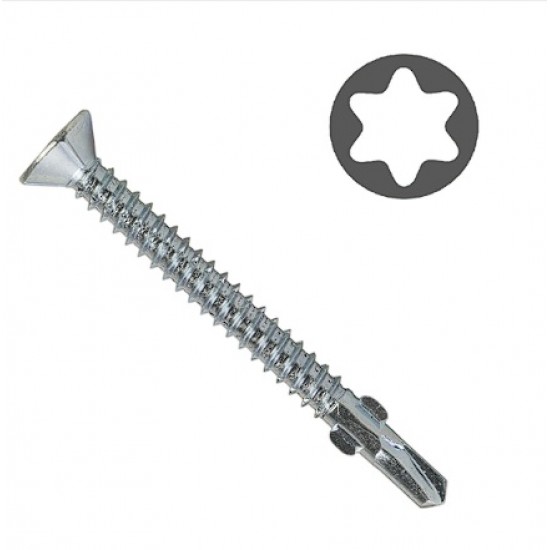 Easy-Fix Pašurbjoša skrūve ar spārniņiem Torx 25, cinkota, 4.8x45mm (500gab)