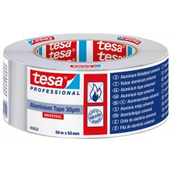 Tesa 63632 Universālā alumīnija līmlente -40C+160C, 50mm x 25m