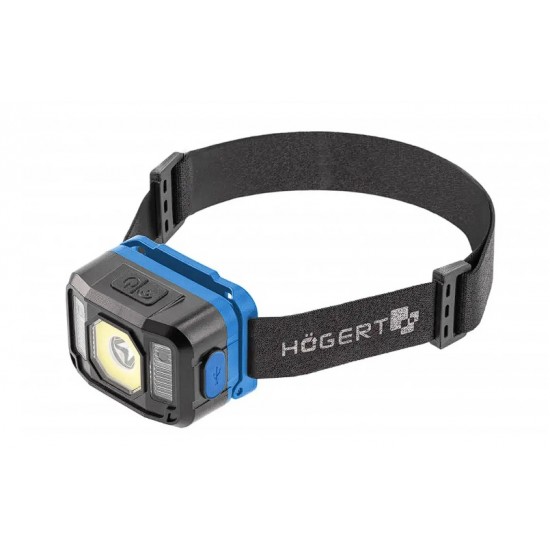 HOEGERT galvas lukturis ar USB kustību sensoru, 7 funkcijas
