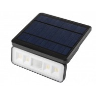DAVOS saules enerģijas LED gaisma ar kustības/krēslas sensoru, 1000lm 4000K, 2000mAh IP54, melna