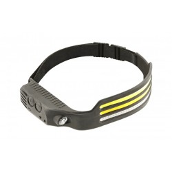 HOEGERT galvas lukturis COB USB, 10 funkcijas