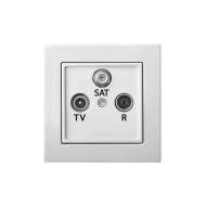 IAL3-01 E/B EPSILON TV+R+SAT Розетка для скрытого монтажа, белая 