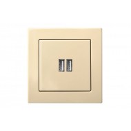 IUK2-01 E/S USB-розетка 3,4A 220V песочный