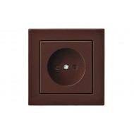 IKL16-304-01 Розетка E/R без заземления/коричневая 