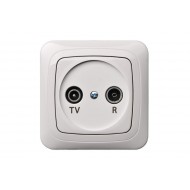 Liregus IAL2A TV+R A/B скрытая розетка/безрамная белая ALFA