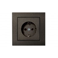 IKL16-414-01 E/J 1-в розетка с защитой/черный