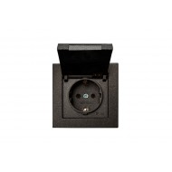 IKL16-008-01/408 Розетка E/J с заземлением IP44 /черная