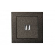 IUK2-01 E/J USB-розетка 3,4A 220V черный