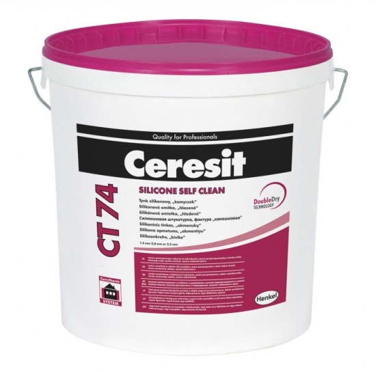 Ceresit CT 74 Silicone self clean Pašattīrošs silikona apmetums 1.5mm, 25kg