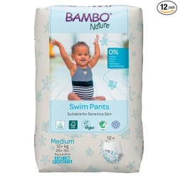 BAMBO Nature Swim Pants, M 12+ kg Vienreizējās lietošanas peldbikses, 12 gab.