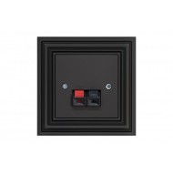 IGL-2-01.R/ON59 2-местная акустическая розетта «Retro»/матовый черный (без рамки)