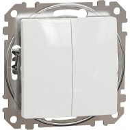 Zvanu poga 1+1 10A balta Sedna Design