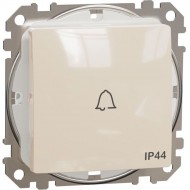Zvanu poga 10A IP44 balta ar zvana simbolu Sedna Design