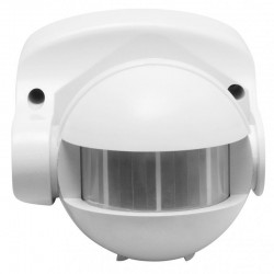 Kustības sensors CR-1, maks. 1200 W, noteikšanas leņķis 180°, 10 m ± 1,8-2,5 m, IP44, balts CR-CR1000-00 GTV