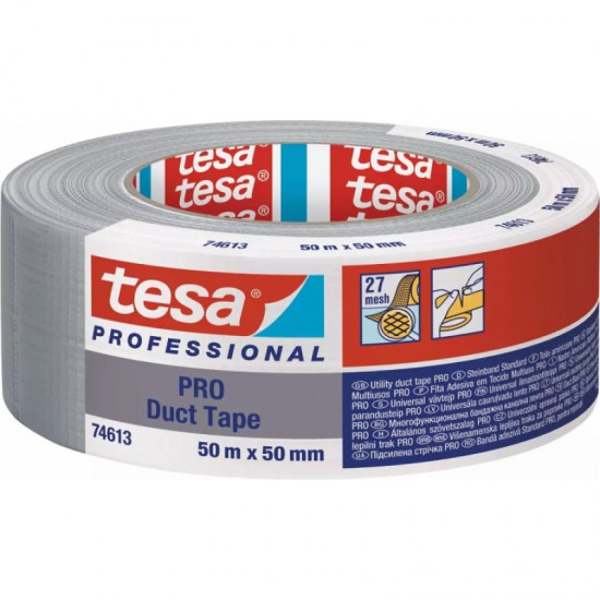 Tesa PRO 74613 cauruļvadu līmlente, pelēka, 50mm x 50m