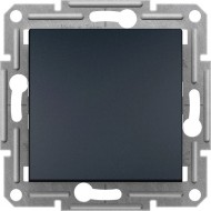 2-кл. выключатель 1P, 10 AX at 250 V AC, антрацит, Asfora