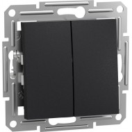 Slēdzis 1+1 MEX, 10 AX 250 V AC, antracīts, Asfora