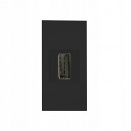 NOEN USB datu ligzda, melna, 2.0, 22.5x45mm, abpusēja