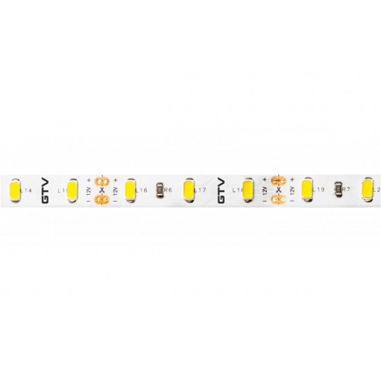 LED lente FLASH 5630, 300 LED, 3200K, 80W, 1750 lm/1m, IP20, 10mm, 5m spole, DC12V LD-5630-300-20-CB GTV