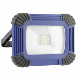 LED prožektors ar akkum.ONYX 20W, 1600lm, AC220-240V, 50/60 Hz, PF>0,5, RA>80, IP54, 120°, 6400K, zils LD-OXCX20W-64 GTV