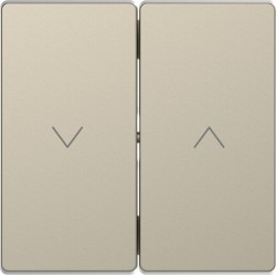 Rocker, Merten System Design, rullo slēģu slēdzim un spiedpogai, bēšs