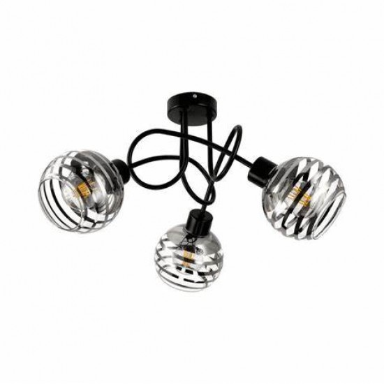 MILANO piekaramā lampa, maks. 3x60W, E27, melns