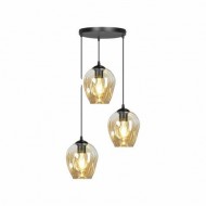 Подвесной светильник IRIS, макс. мощность 3x60 Вт, E27, черно-золотой