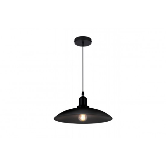 Griestu lampa HORIZON, 1xE27, IP20, Ø32 cm, viena, melna OS-HORI-10-DEC GTV