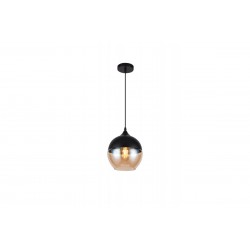 Griestu lampa LENDER, 1xE27, IP20, Ø20 cm, viena, melna OS-LEND-10-DEC GTV