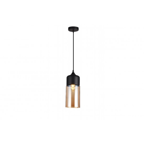 Griestu lampa LENDER 3, 1xE27, IP20, Ø18 cm, viena, melna OS-LEND3-10-DEC GTV