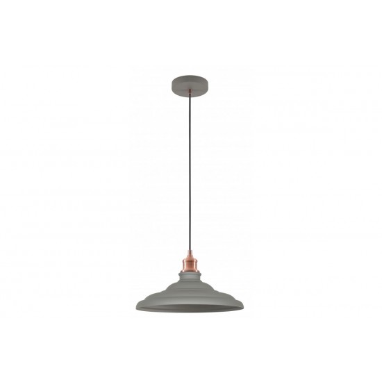 Griestu lampa LORET L, 1xE27, Ø34,8 cm, IP20, viena, pelēka OS-LOR-L-E27-15-DEC GTV