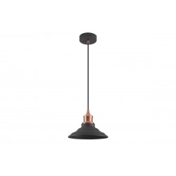 Griestu lampa LORET M, 1xE27, Ø20,5 cm, IP20, viena, melna OS-LOR-M-E27-10-DEC GTV