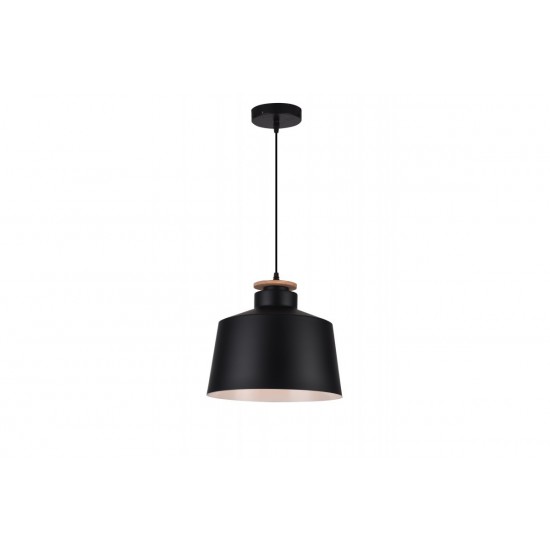 Griestu lampa MARGUS, 1xE27, IP20, Ø30 cm, viena, melna OS-MARG-10-DEC GTV