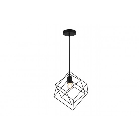 Griestu lampa ROSA, 1xE27, IP20, 33x33 cm, viena, melna OS-ROSA-10-DEC GTV