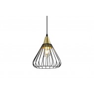 Griestu lampa TESS, 1xE27, IP20, Ø24 cm, viena, melna/zelta OS-TESS-11-DEC GTV