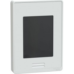 Līnijas sprieguma ventilatora spoles telpas kontrolieris: BACnet MS/TP, RH sensors un vadība, PIR kustības sensors, balts C