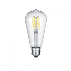 LED spuldze ST64, FILAMENT, 4000K, E27, 6.0W, AC220-240V, 360°, 600lm, 52mA LD-ST64FLE6-40 GTV